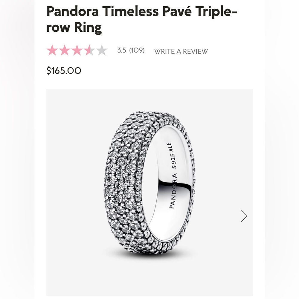 Pandora Timeless Triple Row Ring